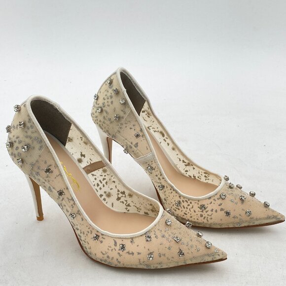 XYD White Rhinestone Heels - Picture 3 of 7